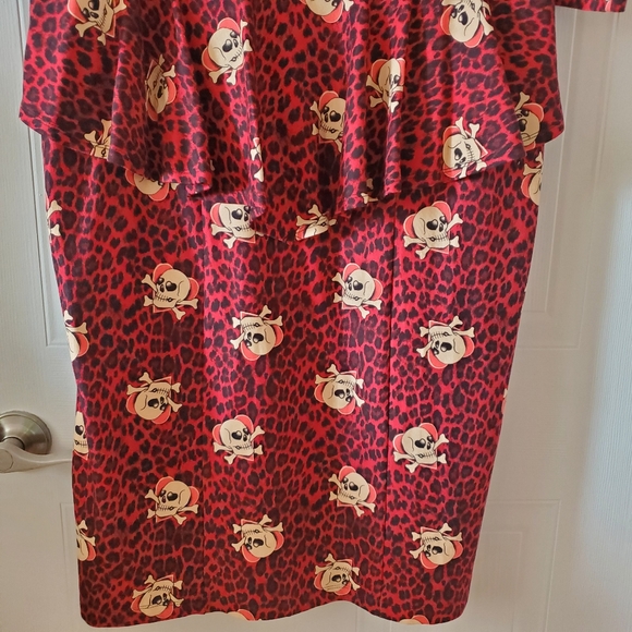 NWT Torrid skulls midi peplum dress - Picture 8 of 9
